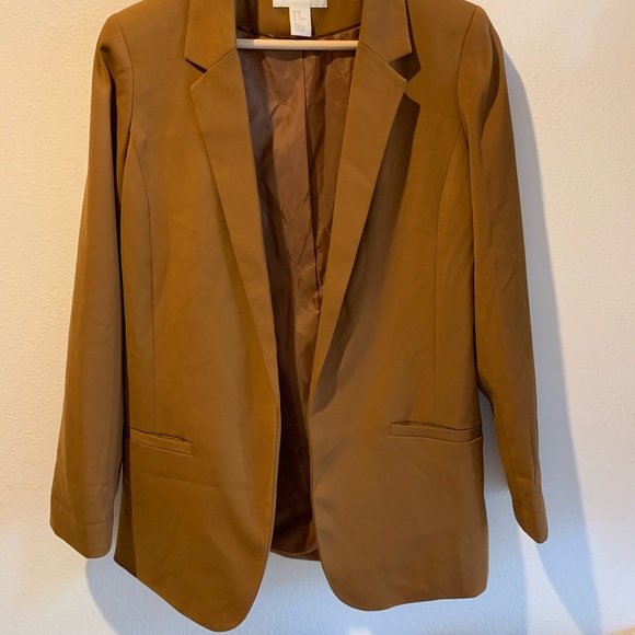 camel blazer h&m